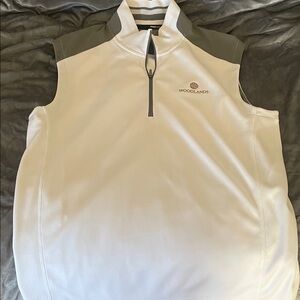 Nike White and Gray Men's Tank Top